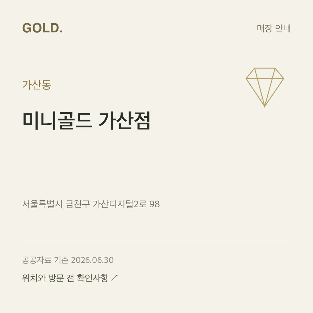 가산동 미니골드 가산점
