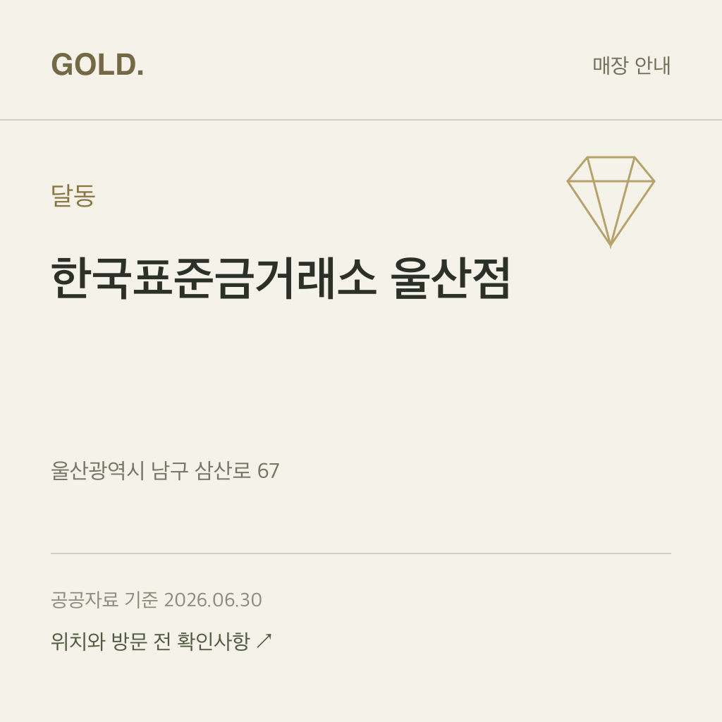 달동 한국표준금거래소 울산점