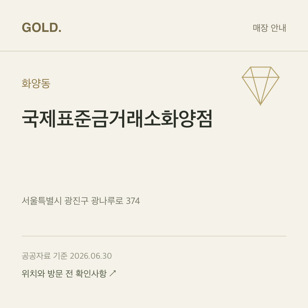 화양동 국제표준금거래소화양점