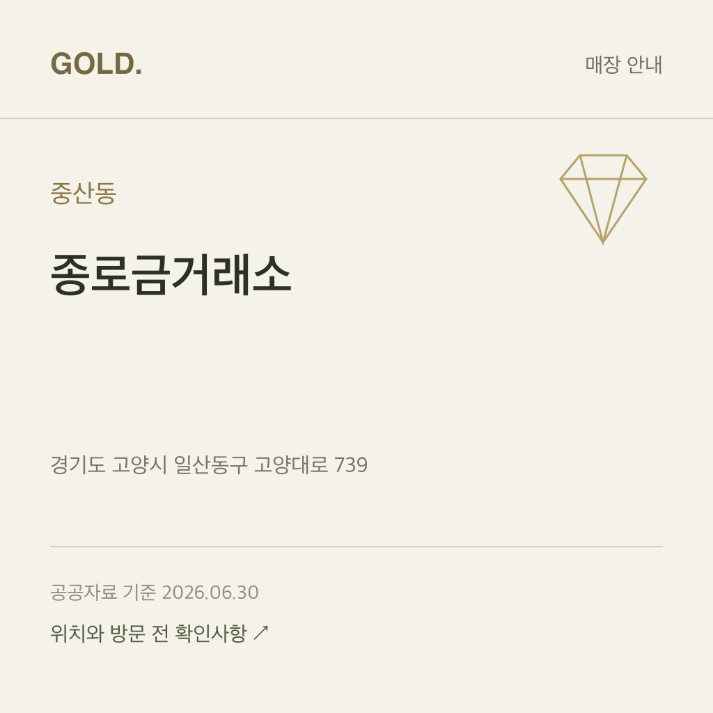 중산동 종로금거래소